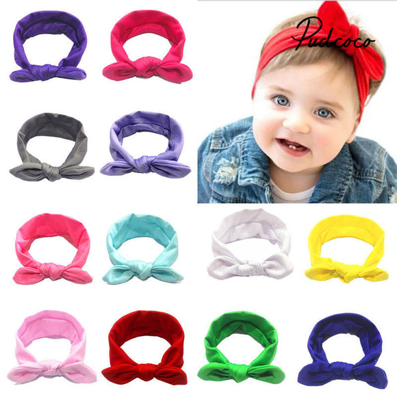 New Baby Boys Solid Bowknot Hairband Cute Soft Head Elastic Headband Bebe Girl Princess Cute Headband Headwear Hair Accessories