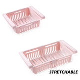 Adjustable Stretchable Refrigerator Organizer Drawer Basket Refrigerator Pull-out Drawers Fresh Spacer Layer Storage Rack