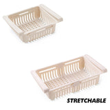 Adjustable Stretchable Refrigerator Organizer Drawer Basket Refrigerator Pull-out Drawers Fresh Spacer Layer Storage Rack