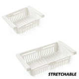 Adjustable Stretchable Refrigerator Organizer Drawer Basket Refrigerator Pull-out Drawers Fresh Spacer Layer Storage Rack