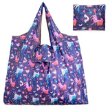 Big Size Thick Nylon Large Tote ECO Reusable Polyester Portable Shoulder Women's Handbags Folding Pouch Shopping Bag Foldable