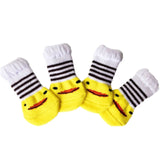 4pcs Warm Puppy Dog Socks Soft Pet Knits Socks Cute Cartoon Anti Slip Socks Warm Puppy Dog Shoes Small Medium Dogs Pet Product