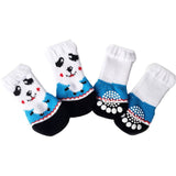 4pcs Warm Puppy Dog Socks Soft Pet Knits Socks Cute Cartoon Anti Slip Socks Warm Puppy Dog Shoes Small Medium Dogs Pet Product