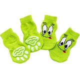 4pcs Warm Puppy Dog Socks Soft Pet Knits Socks Cute Cartoon Anti Slip Socks Warm Puppy Dog Shoes Small Medium Dogs Pet Product